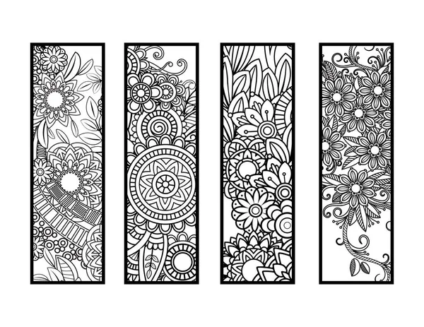 Coloring bookmarks set — Stock Vector