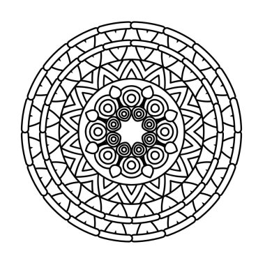 Çiçek Mandala vektör çizimi