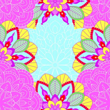 Mandala çiçek Seamless Modeli