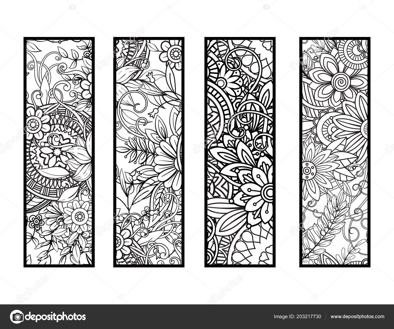 Coloring bookmarks set Stock Vector by ©elinorka 203217730