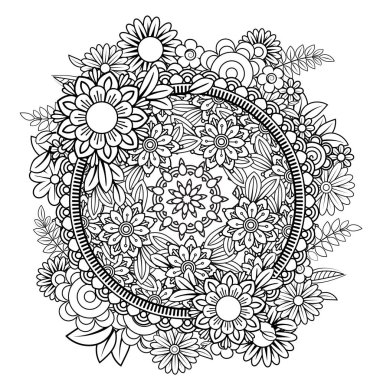 Çiçek Mandala desen
