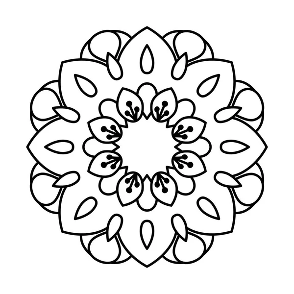 Blume Mandala Vektor Illustration — Stockvektor