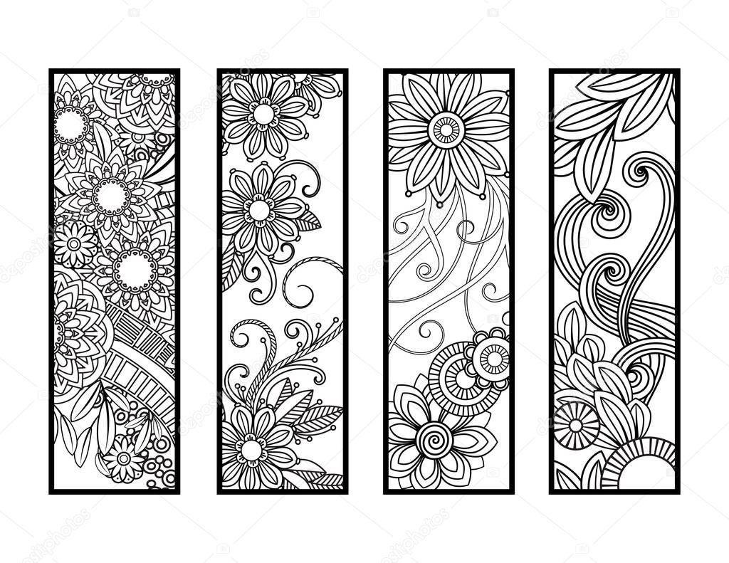 Coloring bookmarks set