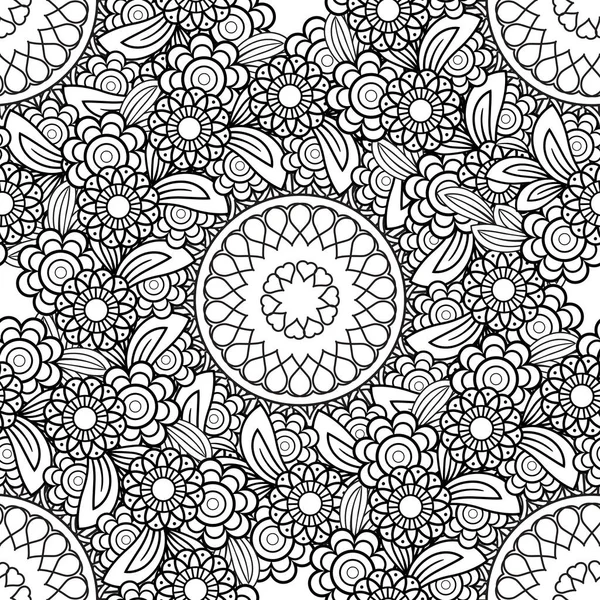 Doodles Floral modèle sans couture — Image vectorielle