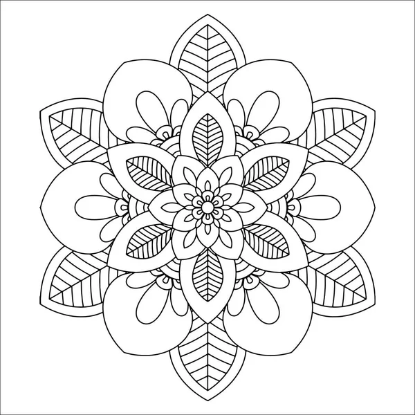 Çiçek Mandala vektör çizimi — Stok Vektör