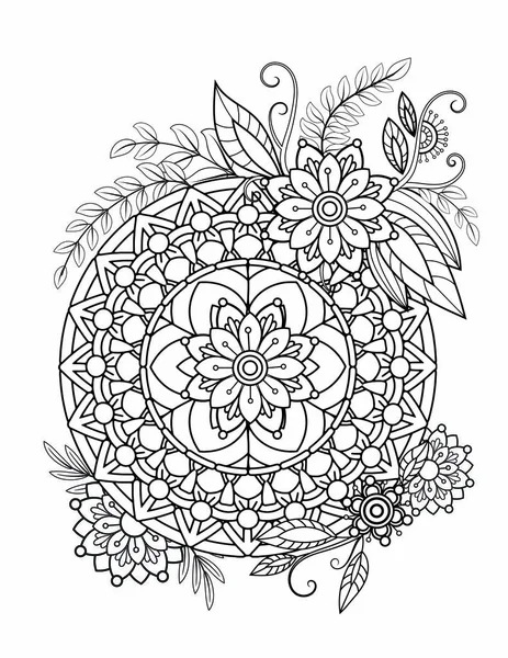 Padrão de Mandala floral — Vetor de Stock