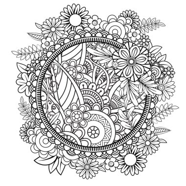 Çiçek Mandala desen