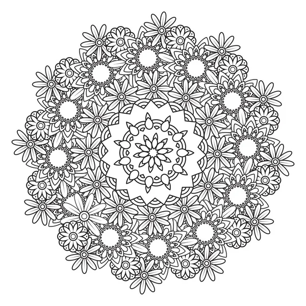 Çiçek Mandala desen — Stok Vektör