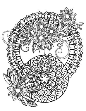 çiçek boyama sayfası