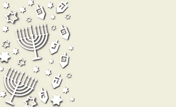 Hanukkah fundo papel corte design —  Vetores de Stock