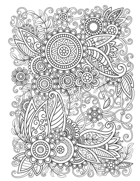 Desenho floral oriental — Vetor de Stock