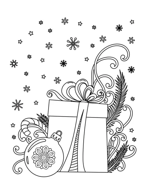 Christmas coloring page — Stock Vector