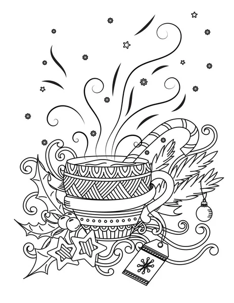 Чашка с горячим шоколадом — стоковый вектор