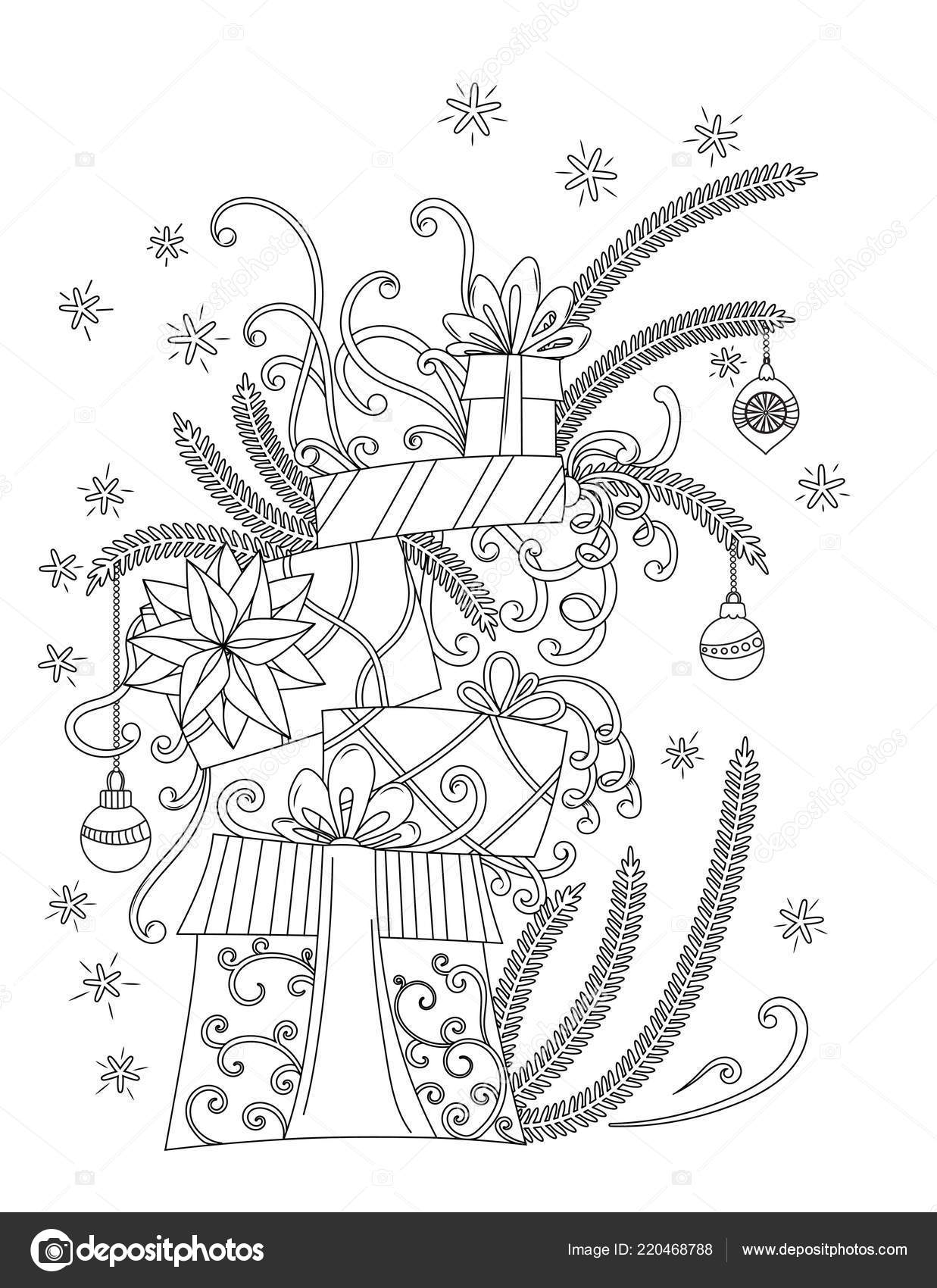 Christmas coloring page Stock Vector Image by ©elinorka 20