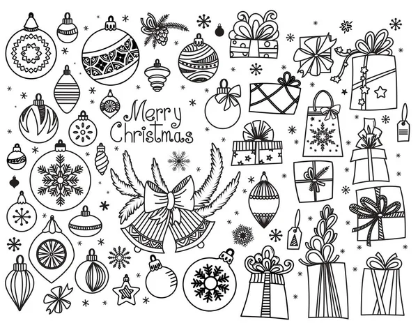Karácsonyi doodle gyűjtemény — Stock Vector