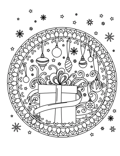 Рождественская раскраска — стоковый вектор