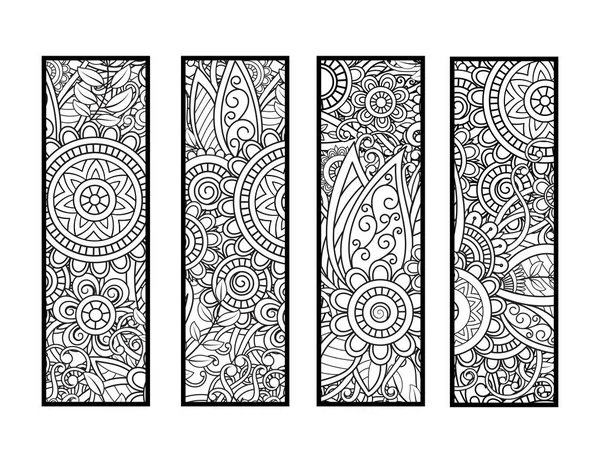 Coloring bookmarks set — Stock Vector