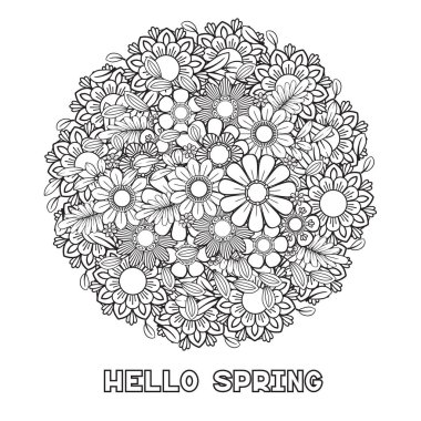 Merhaba bahar boyama sayfası