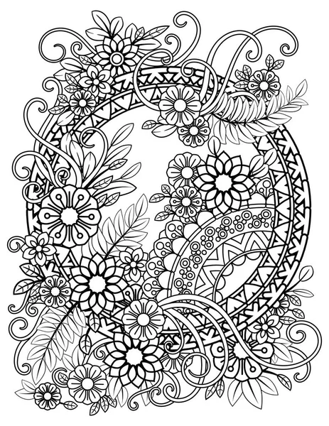 Padrão de Mandala floral — Vetor de Stock