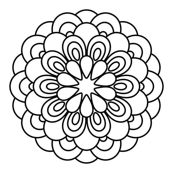 Illustration vectorielle Mandala fleur — Image vectorielle