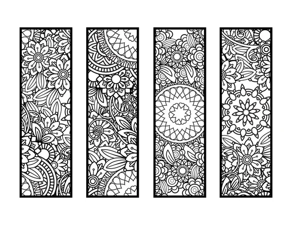 Coloring bookmarks set — Stock Vector