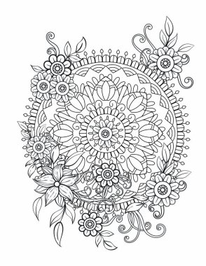 Çiçek Mandala desen