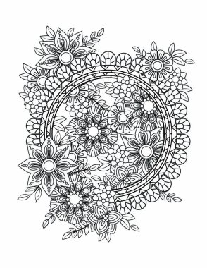 Çiçek Mandala desen