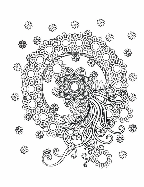 Modèle de mandala floral — Image vectorielle