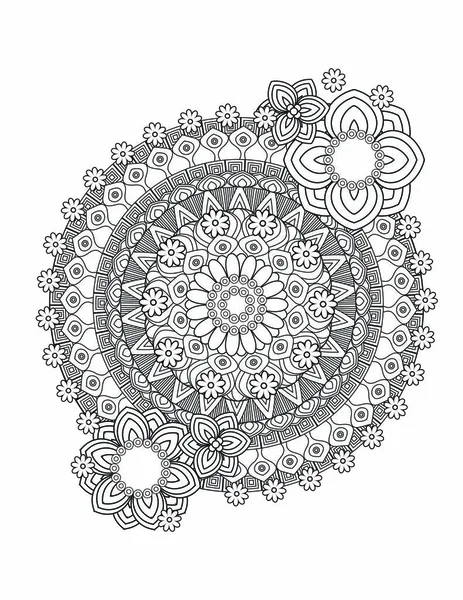 Florales Mandala-Muster — Stockvektor