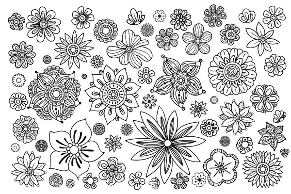 Hand drawn flowers — Stock Photo, Image