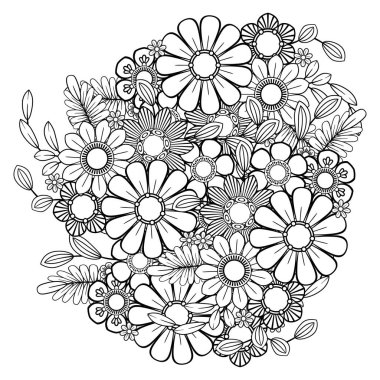 çiçek boyama sayfası