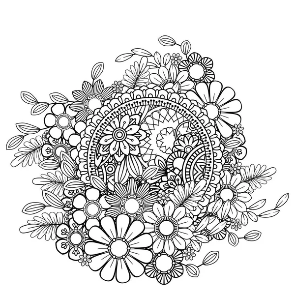 Patrón de Mandala floral — Vector de stock