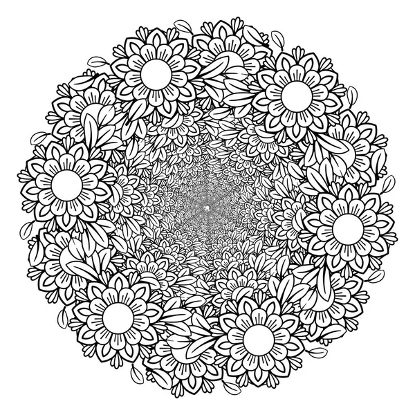 Florales Mandala-Muster — Stockvektor