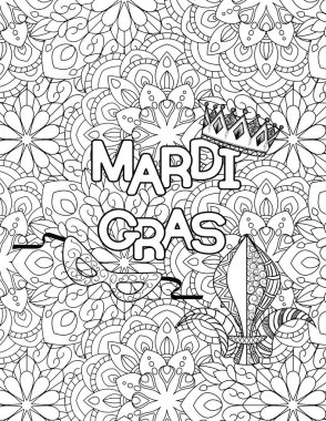 Mardi Gras boyama sayfası