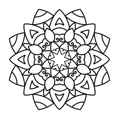 Çiçek Mandala vektör çizimi