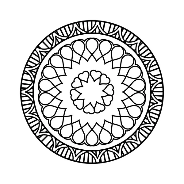 Flor Mandala ilustração vetorial — Vetor de Stock
