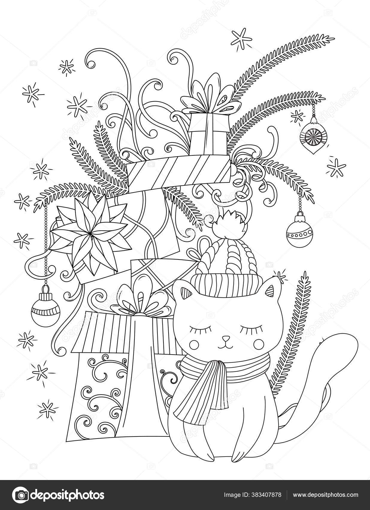 Arvore de Natal sem decorações para inventar desenhos e colorir -  Brinquedos de Papel