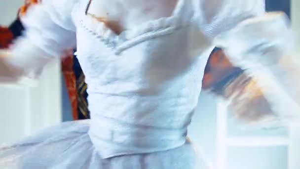 古典俄国芭蕾。打击舞者。11 — 图库视频影像