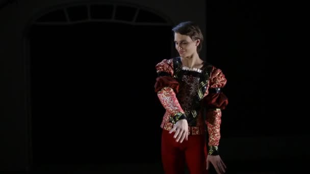 Klassisches russisches Ballett. bläst die Tänzer. 15 — Stockvideo