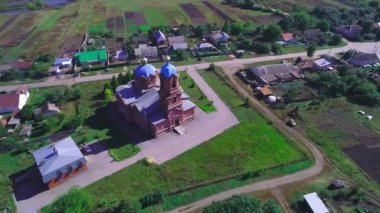 Rus köy eski kilisede. Aero video çekim 03