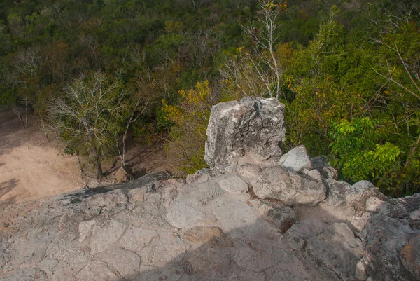 Coba Meksyk Widok Lotu Ptaka Starożytnego Miasta Majów Meksyku Coba — Zdjęcie stockowe