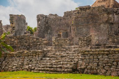 Tulum, Yucatan, Meksika: arkeolojik kalıntılar Mayalar tarafından inşa edilmiş. Antik kenti
