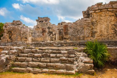 Tulum, Yucatan, Meksika: arkeolojik kalıntılar Mayalar tarafından inşa edilmiş. Antik kenti
