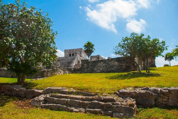 Tulum Mexico Yucatan Archaeological Complex Ruins Ancient Mayan City — Stock Photo, Image