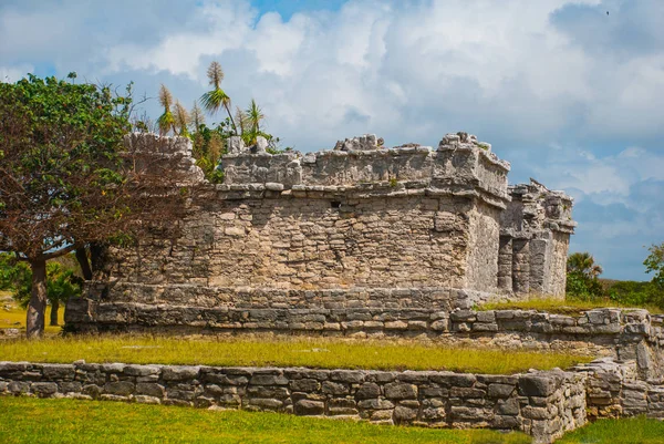 Tulum Meksika Yucatan Maya Harabelerini Tulum Inşa Maya Yaşadığı Son — Stok fotoğraf