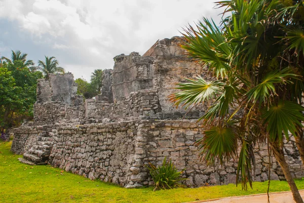 Tulum Yucatan Mexiko Archeologické Ruiny Postavili Mayové Starobylé Město — Stock fotografie