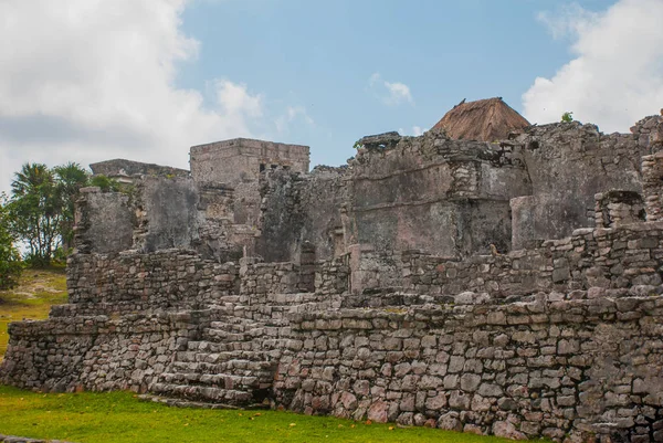 Tulum Yucatan Mexiko Archeologické Ruiny Postavili Mayové Starobylé Město — Stock fotografie