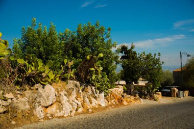 Alanya Kalesi. Antik kale duvara. Alanya, Türkiye. Muhteşem ülke. Alanya.Brick duvar Kalesi'nin kalıntıları. Türkiye'deki kale.