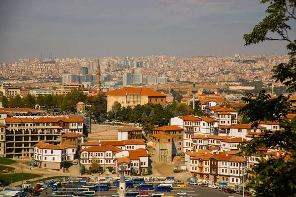 Landskap Med Utsikt Över Staden Panorama Över Huvudstad Turkiet Ankara — Stockfoto