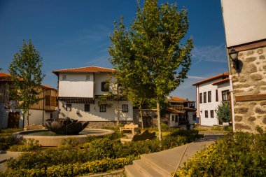 Ankara, Türkiye: Çeşme bir çiçek şeklinde, geleneksel Türk ev sahipliği yapmaktadır. Türkiye'nin başkentinin merkezinde sokak